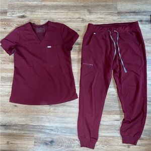 Women’s Burgundy Figs Scrub set